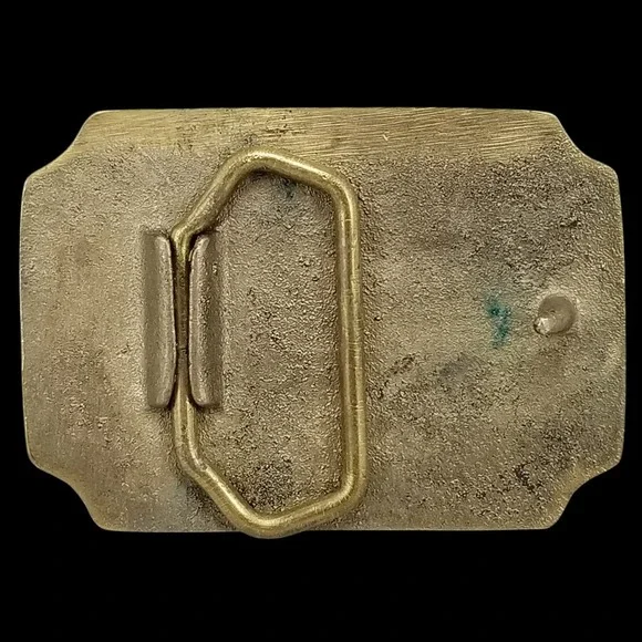 Vintage Brenton Banks Brass Belt Buckle Working For Iowa 100 Years‎
